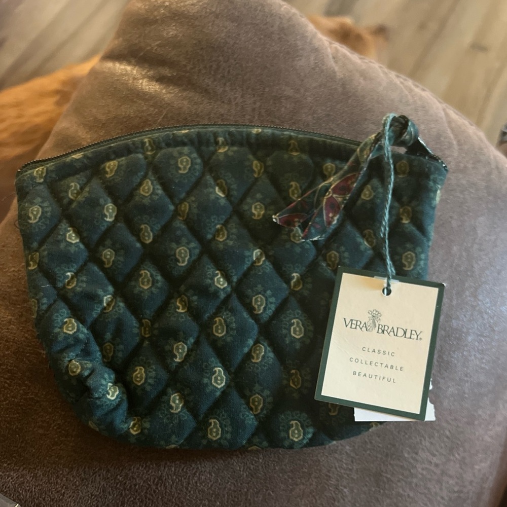 Vera Bradley Small Cosmetic Classic Green Pouch Bag